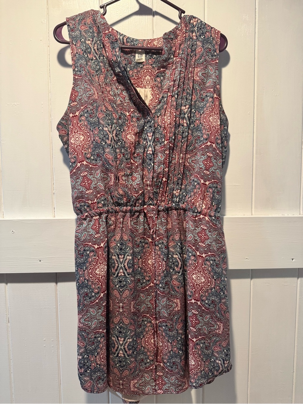 GAP Sleeveless Paisley Dress - Pink and Blue